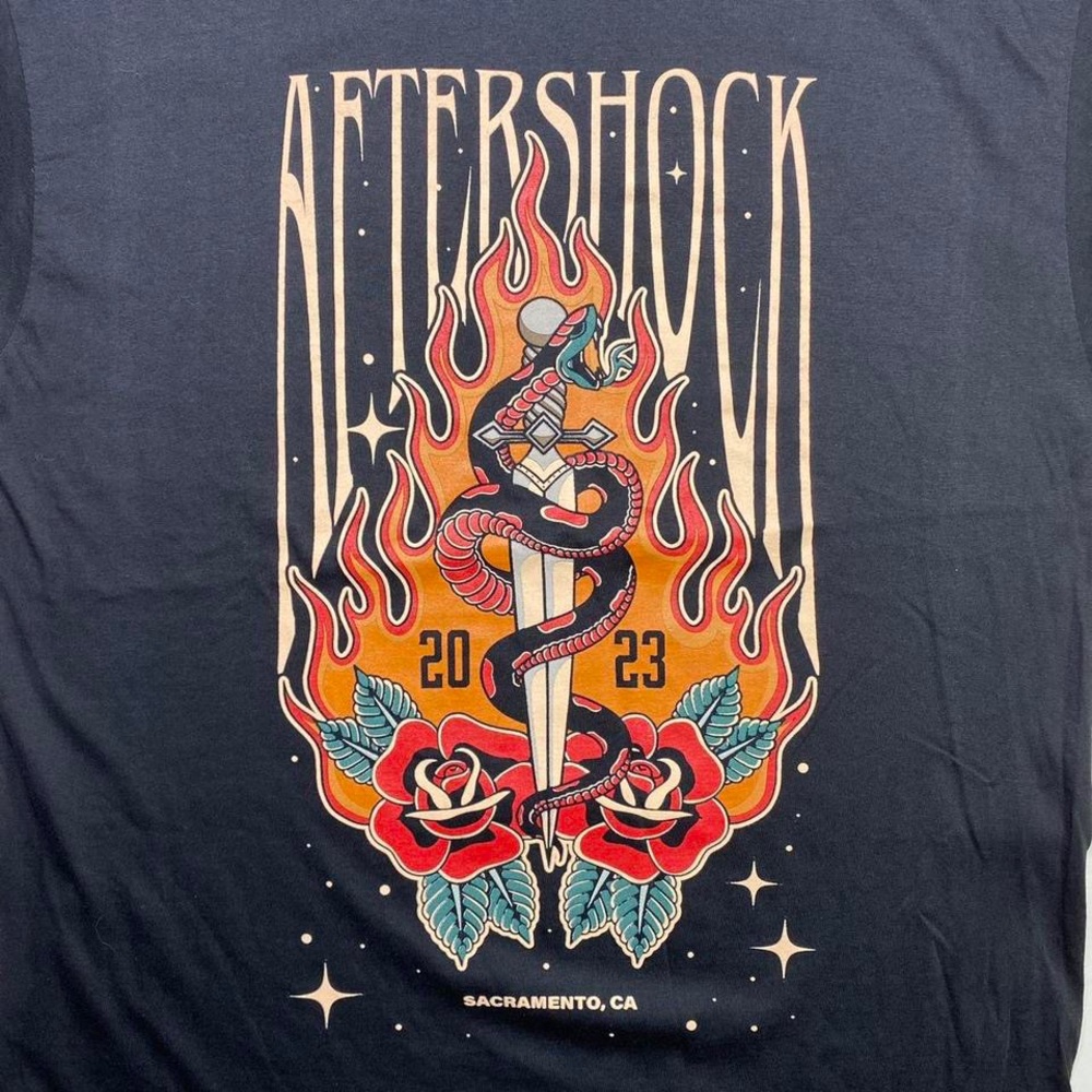 2023 Aftershock rock concert tour music shirt metal rock festival